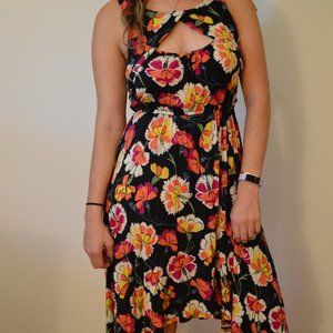High low floral sundress with funky cutouts